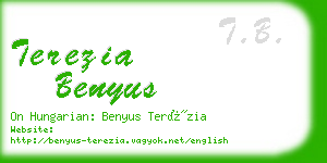 terezia benyus business card